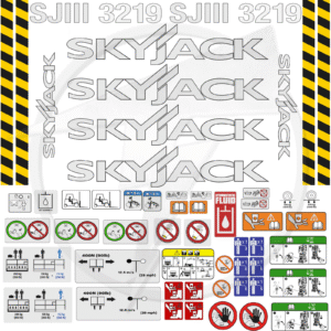 Fits Skyjack SJIII 3219 Decal Kit Scissor Lift Stickers
