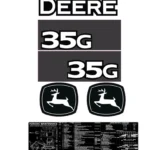 Aftermarket John Deere 35G Decal Kit Mini Excavator