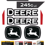 Fits John Deere 245G LC Excavator Sticker and Decal Kit