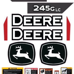 Fits John Deere 245G LC Excavator Sticker and Decal Kit