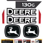Fits John Deere 130G Excavator Sticker and Decal Kit