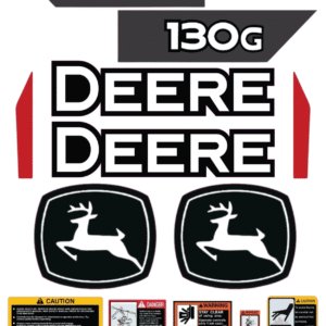 Fits John Deere 130G Excavator Sticker and Decal Kit