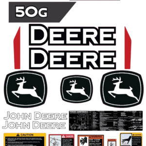 Fits John Deere 50G Decal Kit Mini Excavator Stickers