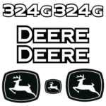 Fits John Deere 324G Decal Kit Skid Steer Stickers