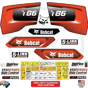Fits Bobcat T86 Decal Kit Skid Steer Stickers