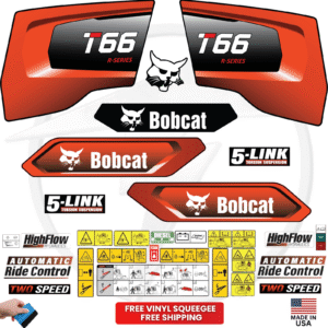 Fits Bobcat T66 Decal Kit Skid Steer Stickers