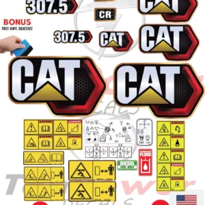 Aftermarket Caterpillar 307.5 Decal Kit Mini Excavator
