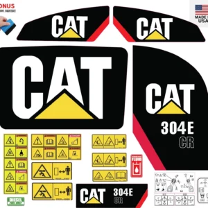 Aftermarket Caterpillar 304E CR Decal Kit Mini Excavator