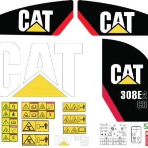 Aftermarket Caterpillar 308E2 CR Decal Kit Mini Excavator
