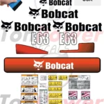 Fits Bobcat E63 Decal Kit MINI EXCAVATOR