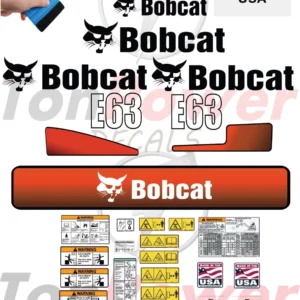 Fits Bobcat E63 Decal Kit MINI EXCAVATOR