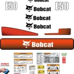 Fits Bobcat E50 Decal Kit MINI EXCAVATOR