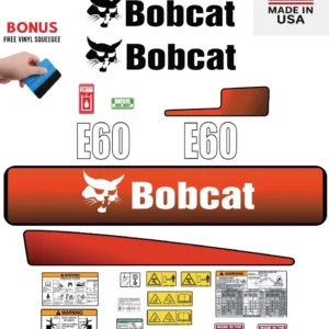 Aftermarket Bobcat E60 Decal Kit MINI EXCAVATOR