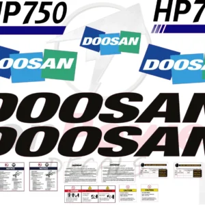 Aftermarket Doosan HP750 CFM Decal kit air compressor