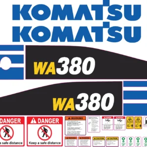 Aftermarket Komatsu WA380-7 Decal Kit