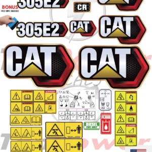 Aftermarket Caterpillar 305E2 Decal Kit Mini Excavator