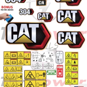 Aftermarket Caterpillar 304 Decal Kit Mini Excavator