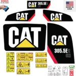 Aftermarket Caterpillar 305.5E2 CR Decal Kit Mini Excavator