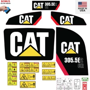 Aftermarket Caterpillar 305.5E2 CR Decal Kit Mini Excavator