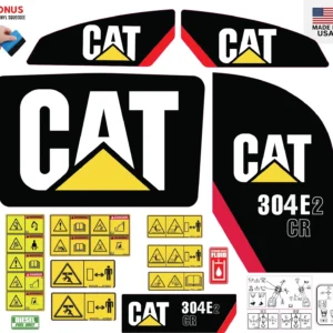 Aftermarket Caterpillar 304E2 CR Decal Kit Mini Excavator