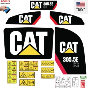 Aftermarket Caterpillar 305.5E CR Decal Kit Mini Excavator