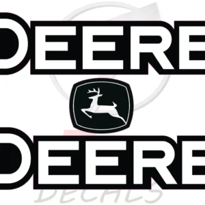 Aftermarket John Deere Logo Decals - 2pc Set - 16'' X 4''