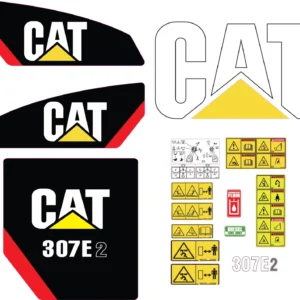 Aftermarket Caterpillar 307E2 Decal Kit Mini Excavator
