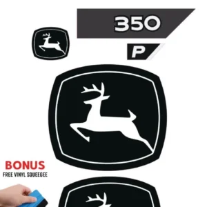 Aftermarket John Deere 350 Decal Kit Excavator