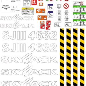 Aftermarket Skyjack SJIII 4632 Scissor Lift Decal Kit