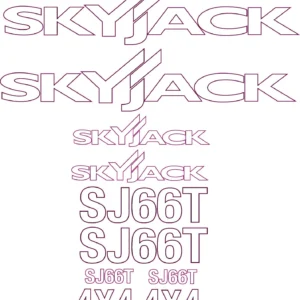 Aftermarket Skyjack SJ66T Boom Lift Decal Kit