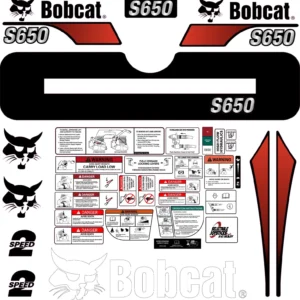 Aftermarket Bobcat S650 Decal Kit Skid Steer