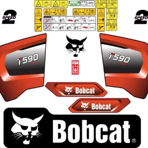 Aftermarket Bobcat T590 Decal Kit Skid Steer