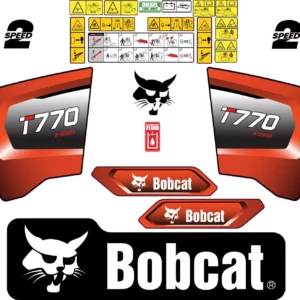 Aftermarket Bobcat T770 Decal Kit Skid Steer