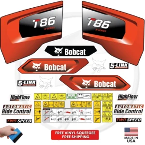 Fits Bobcat T86 Decal Kit Skid Steer Stickers