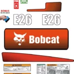 Aftermarket Bobcat E26 Decal Kit Mini Excavator