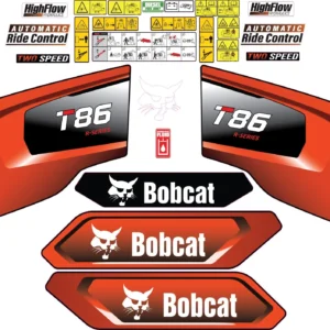 Aftermarket Bobcat T86 Decal Kit Skid Steer