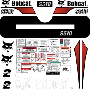 Aftermarket Bobcat S510 Decal Kit Skid Steer