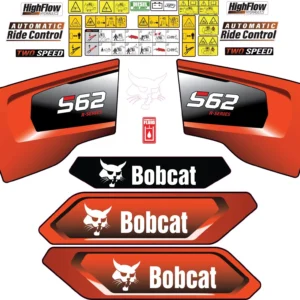 Aftermarket Bobcat S62 Decal Kit Skid Steer