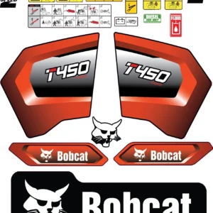 Aftermarket Bobcat T450 Decal Kit Skid Steer