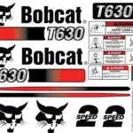 Aftermarket Bobcat T630 Decal Kit Skid Steer