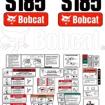 Aftermarket Bobcat S185 Decal Kit Skid Steer