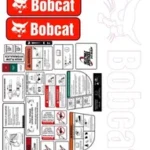 Aftermarket Bobcat T190 Decal Kit Skid Steer
