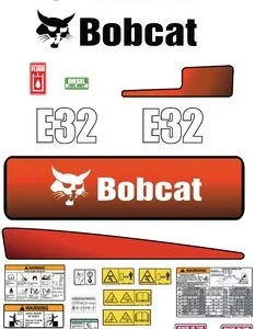 Fits Bobcat E32 Decal Kit MINI EXCAVATOR