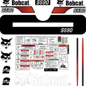 Fits Bobcat S590 Decal Kit Skid Steer