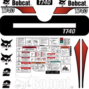 Fits Bobcat T740 Decal Kit Skid Steer