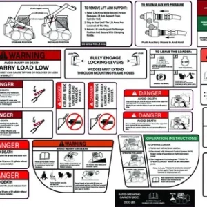 Fits Bobcat safety/warning decal kit