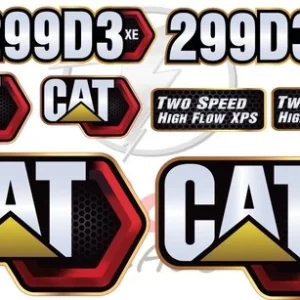 Fits Caterpillar 299D3 XE Skid Steer High Flow Sticker and Decal Kit