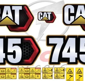 Fits CATERPILLAR 745 Decal Kit Articulated Dump Truck