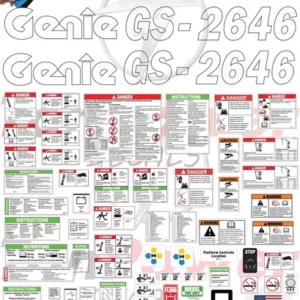 Fits Genie GS-2646 Scissor Lift Decal Kit