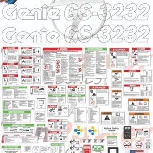 Fits Genie GS-3232 Scissor Lift Decal Kit